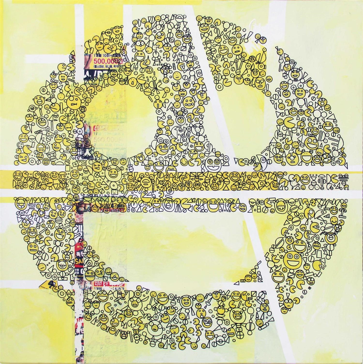 Artwork by Eddie Botha, Emotional Emojii, Made of mixed media