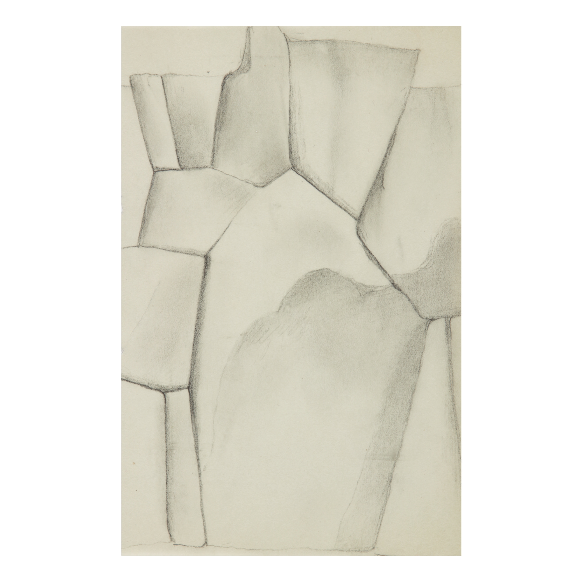 Artwork by Georgia O'Keeffe, UNTITLED (SACSAYHUAMAN), Made of pencil on paper
