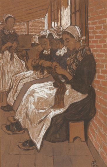 Les Ravaudeuses by John Herman Recknagel, 1900