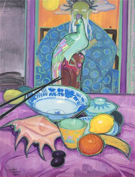 Composition au coquillage et aux fruits by André Maire, 1960