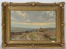 Paysage à la meule de foin by Xavier Wurth