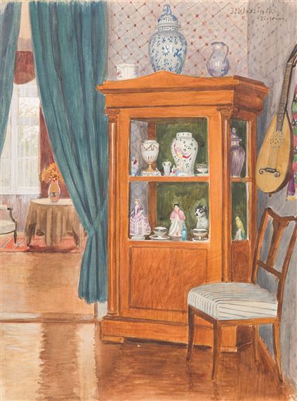 The palace in Piotrow by Józef Wodziński