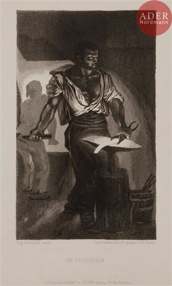 Un forgeron by Eugène Delacroix, 1833