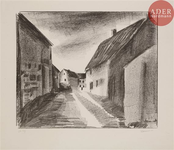 Rue à Hérouville by Maurice de Vlaminck, 1921