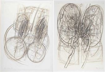 Two works;Ohne Titel I. Ohne Titel II - Hans Baschang