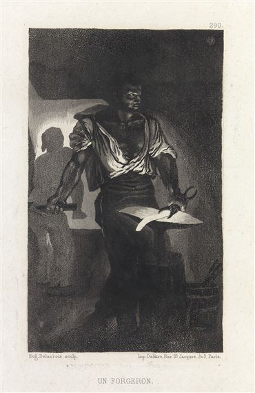Un Forgeron by Eugène Delacroix, 1833