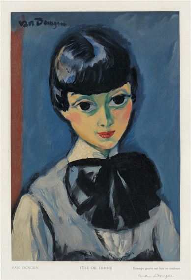 キース・ヴァン・ドンゲン、「Tete de jeune Femme」 Kees van Dongen | Tête de Femme (1920) | MutualArt