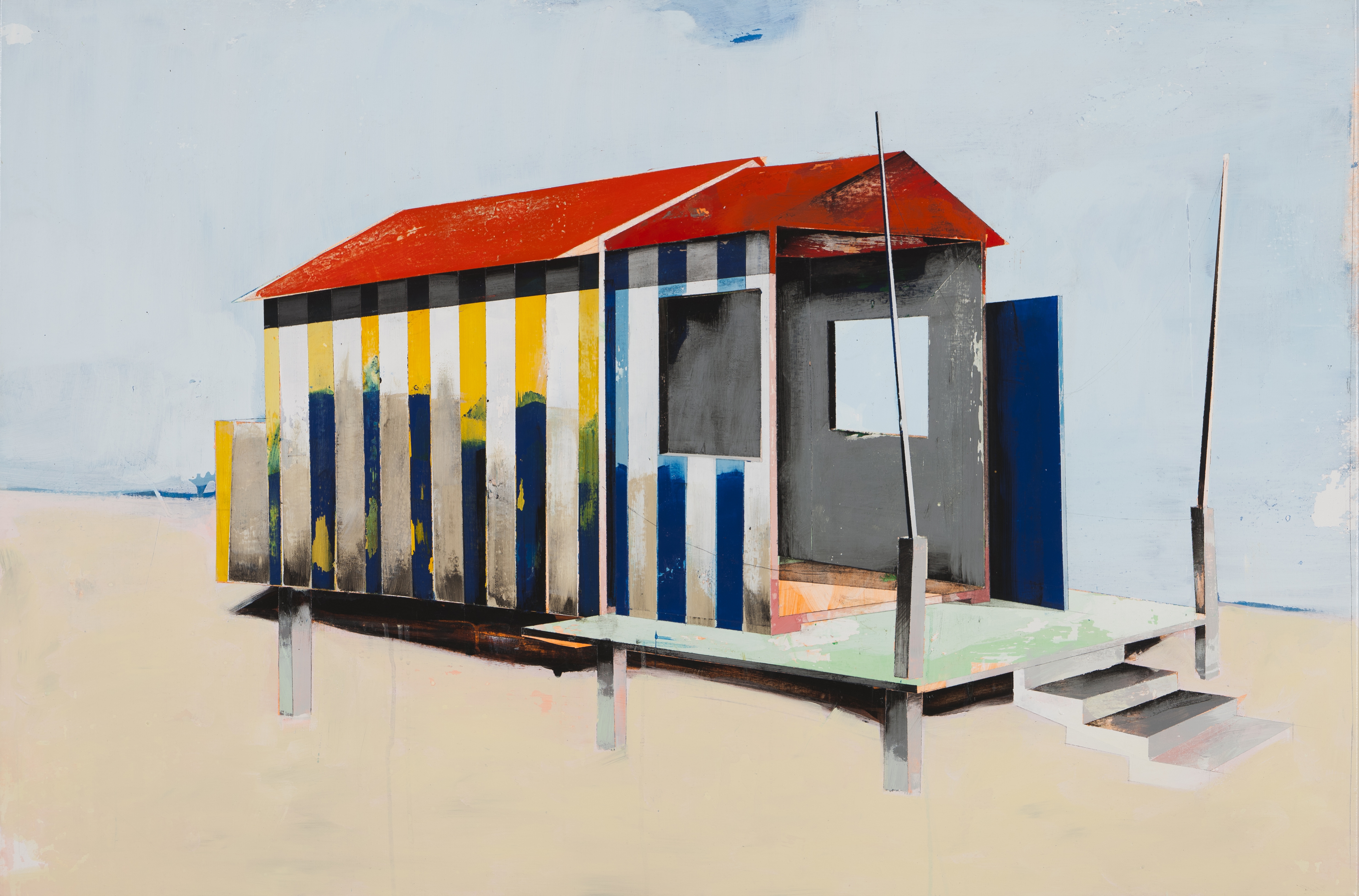 Artwork by Manuel Caeiro, A Casa Aberta, Made of Acrylic on canvas
