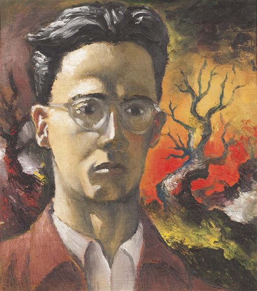 Auto-retrato by Lima de Freitas, August 1945