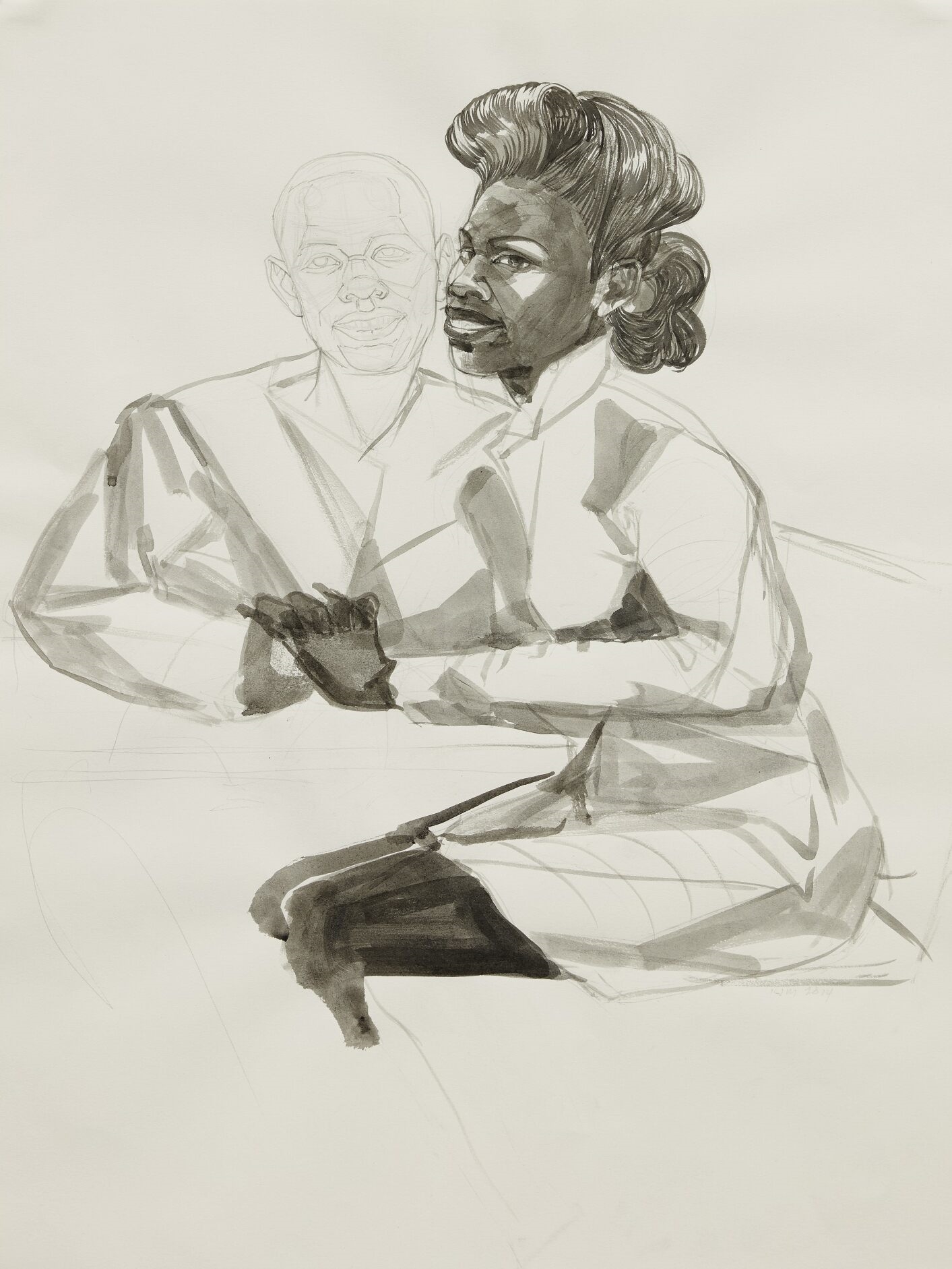 Kerry James Marshall | UNTITLED (STUDY FOR CLUB COUPLE) (2014) | MutualArt