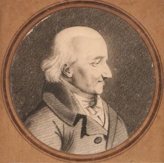 Portrait d'homme de profil dans un médaillon - Nicolas Le Roy