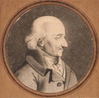 Portrait d'homme de profil dans un médaillon - Nicolas Le Roy