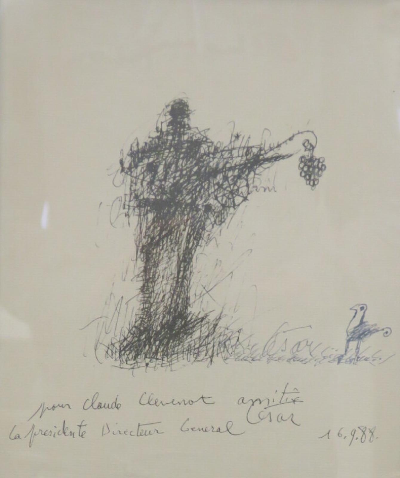 César Baldaccini | Personnage à la grappe de raisin (1988) | MutualArt