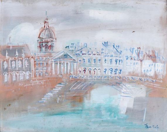 Le pont des Arts et l'Institut by Jean Dufy