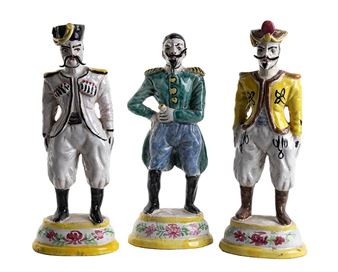 Three bourbon officials - Ceramica Di Posillipo