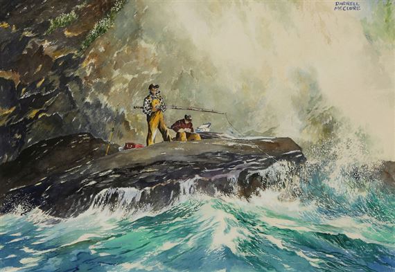 Fisherman on the California Coast by Darrell McClure