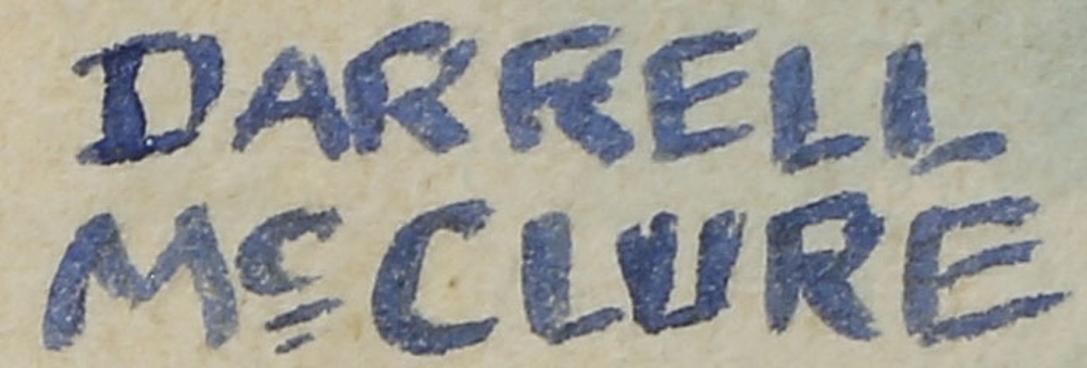 Artwork by Darrell McClure, Fisherman on the California Coast, Made of watercolor