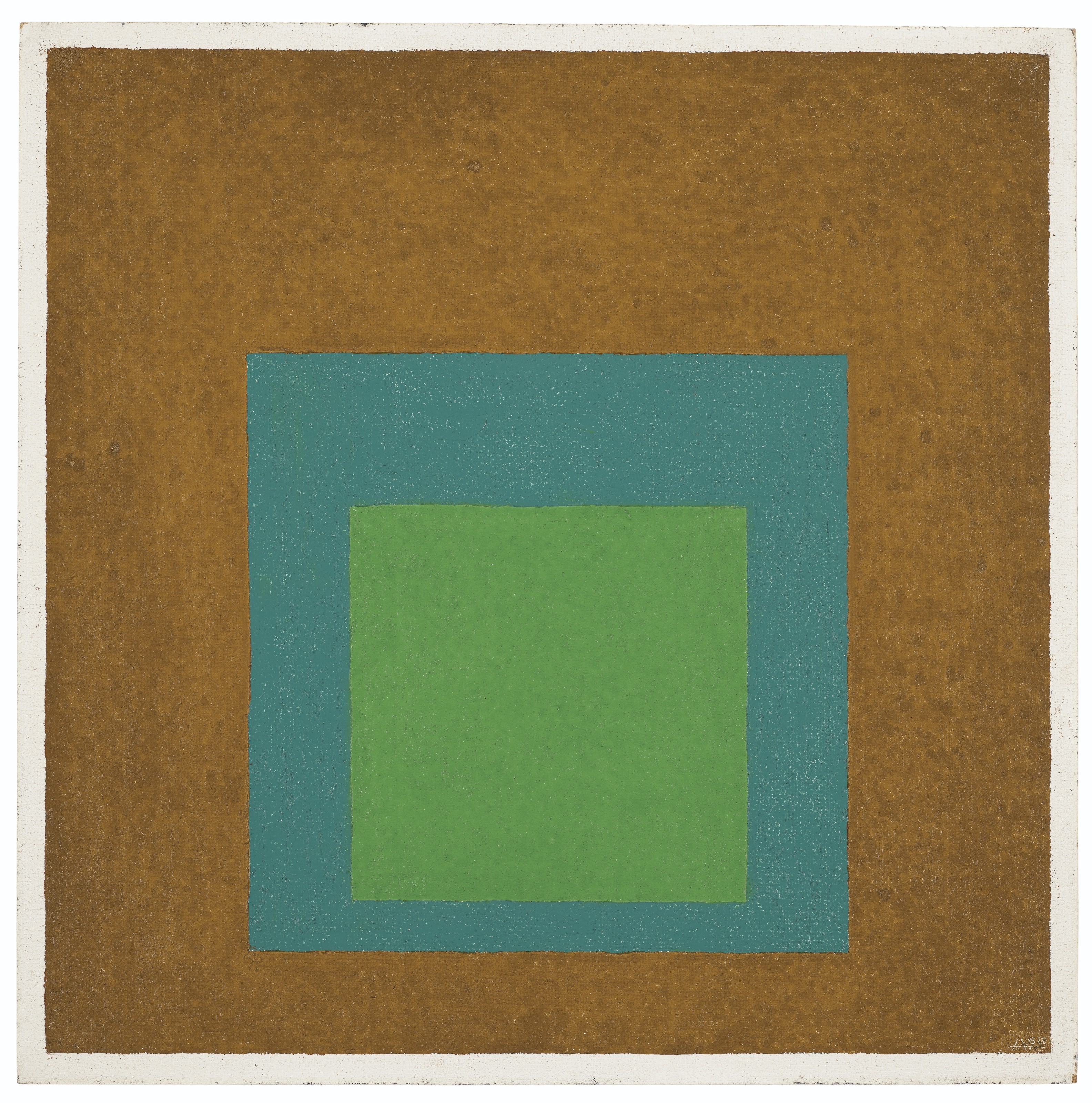 Artwork by Josef Albers, Homage to the Square, Made of oil on Masonite