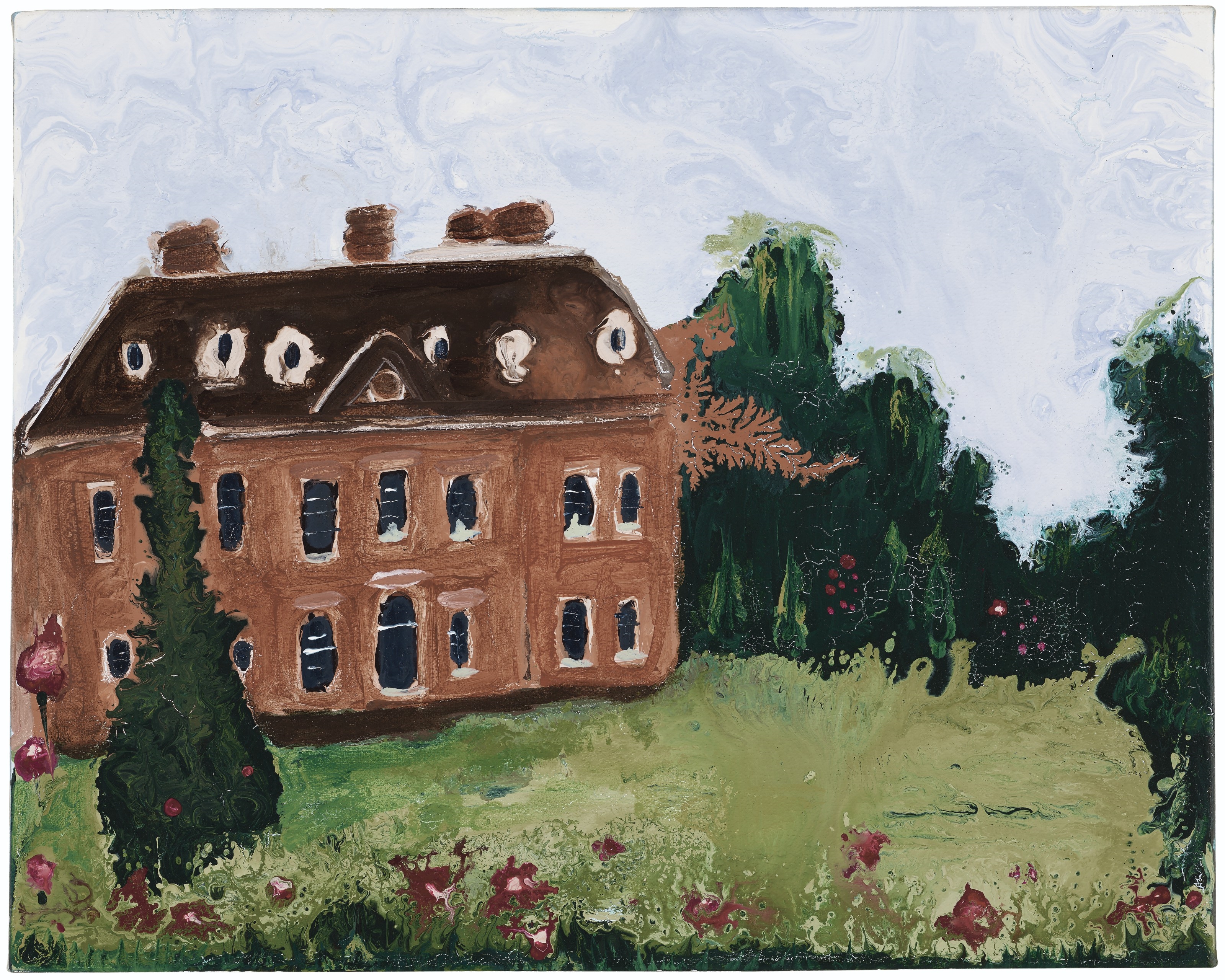 Artwork by Genieve Figgis, House (Brown), Made of acrylic on canvas
