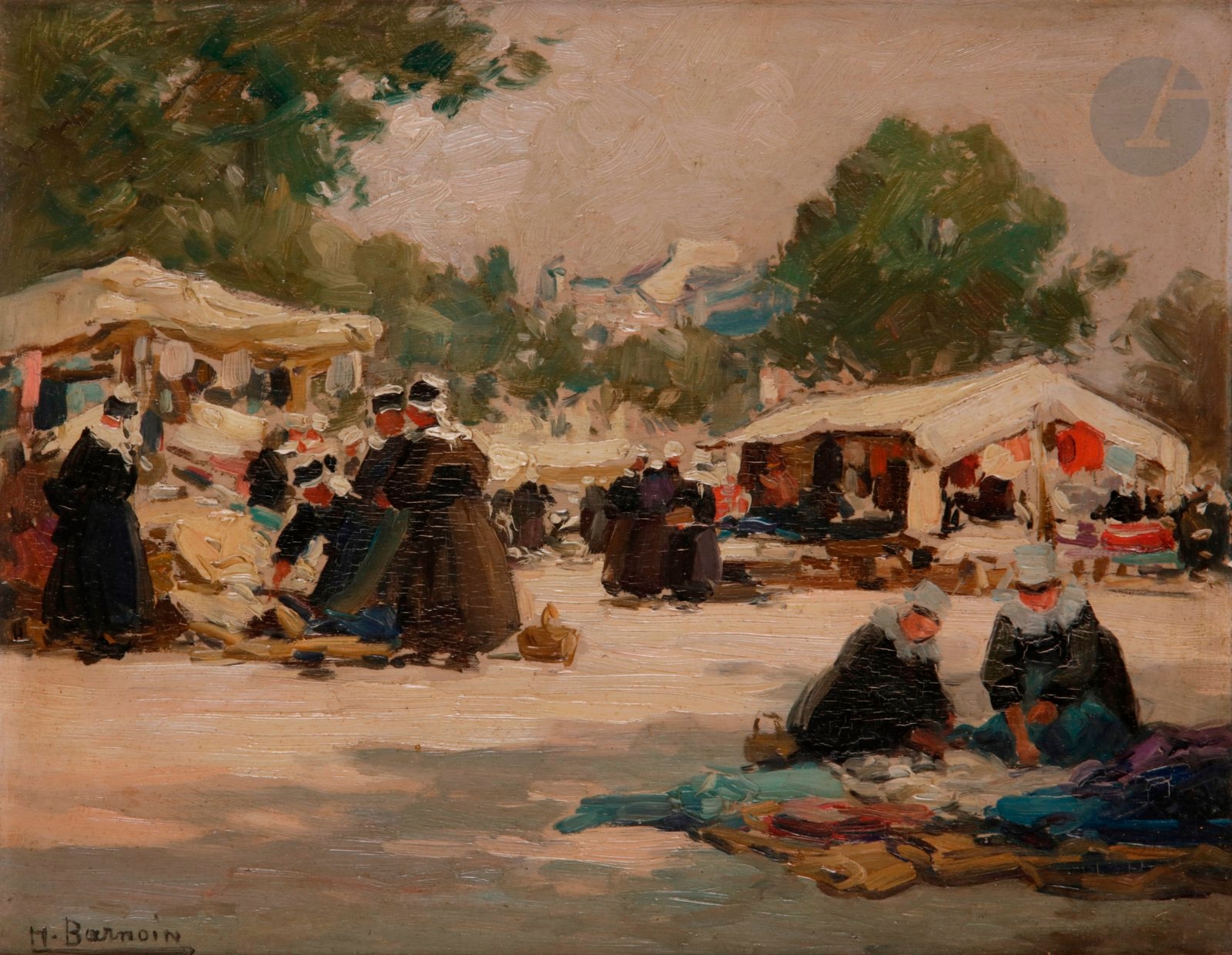 Carte Postale Ancienne - Peinture Voilier Sous Orage En Bretagne Par Henry Barnoin