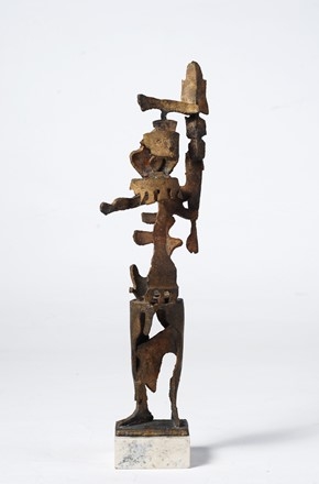 Artwork by Mirko Basaldella, GUERRIERO, Made of bronze