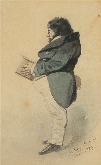 Personnage de profil en pied by Henry Monnier, 1854