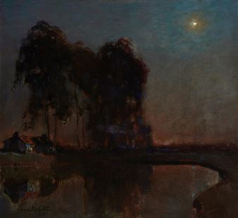 Charles Rollo Peters | Old Customs House (Monterey) under moonlight ...