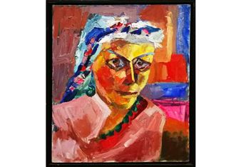 Two works: Portrait of Muriel - Elizabeth Lyons