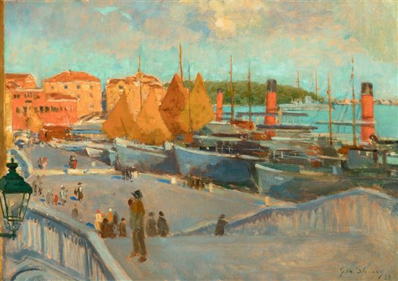 Riva degli Schiavoni, Venezia by Gustave-Max Stevens, 1922