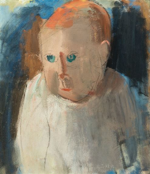 Redhaired baby by Hippolyte Daeye, circa 1925
