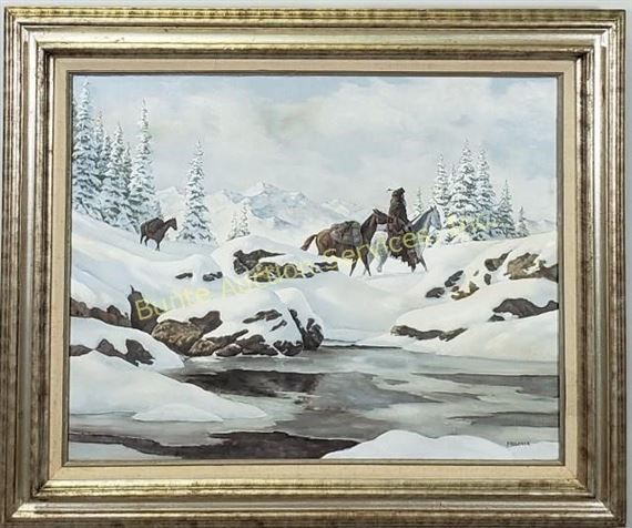 Winter Trap Line by James Faulkner, 1974