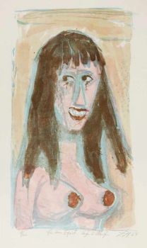 Lachendes Mädchen by Otto Dix, 1964