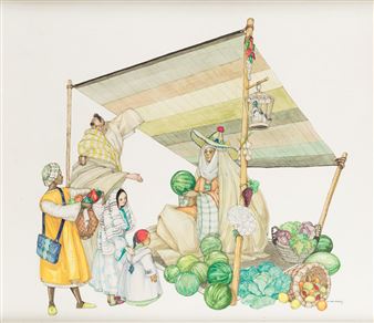 EN EL MERCADO DE FRUTAS Y HOSTALIZAS - María De Los Ángeles Lopez Roberts Y Muguiro