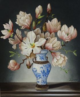 Blossoms in a Chinese vase - Eustace Liscard