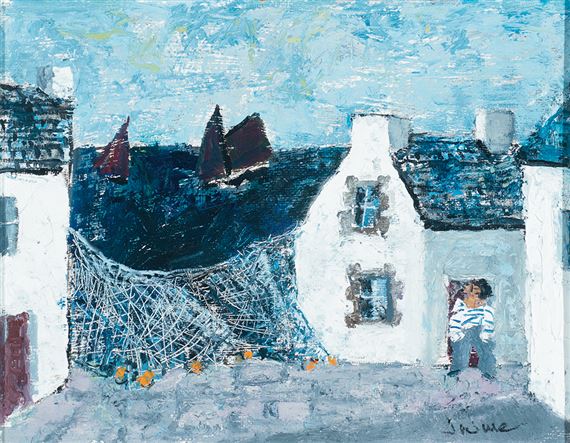 "Drying the Nets Brittany" by William Irvine