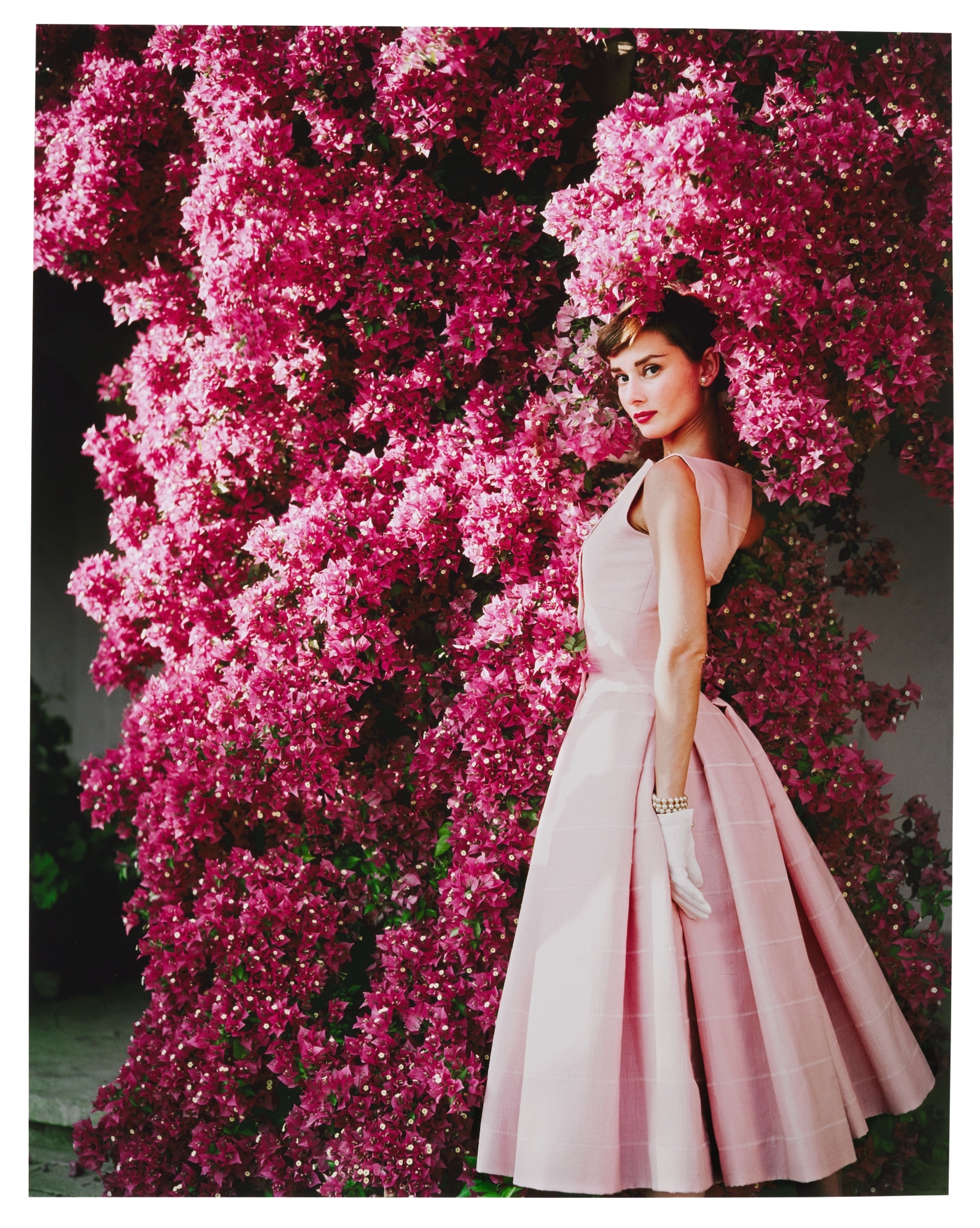 Artwork by Norman Parkinson, AUDREY HEPBURN WITH FLOWERS II, Made of Chromogenic print