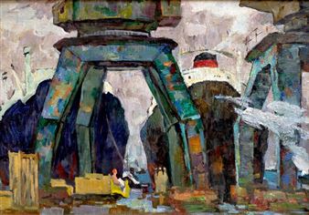 In the port - Anatoli Ivanovitch Soukhorukikh