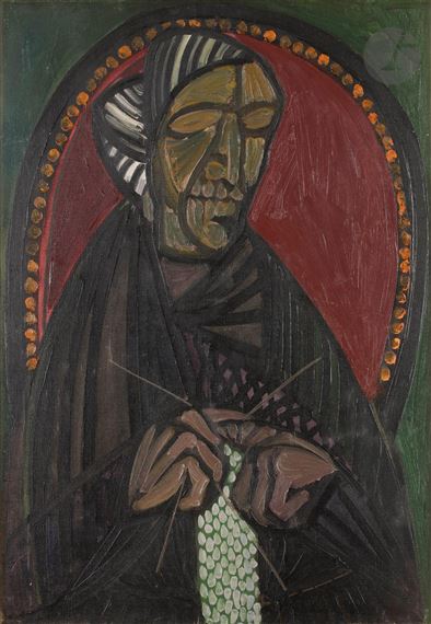 Tricoteuse by André Fougeron, 1946