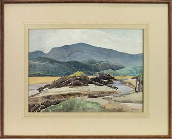 LANDSCAPE WITH RIVER - A. J. Giles