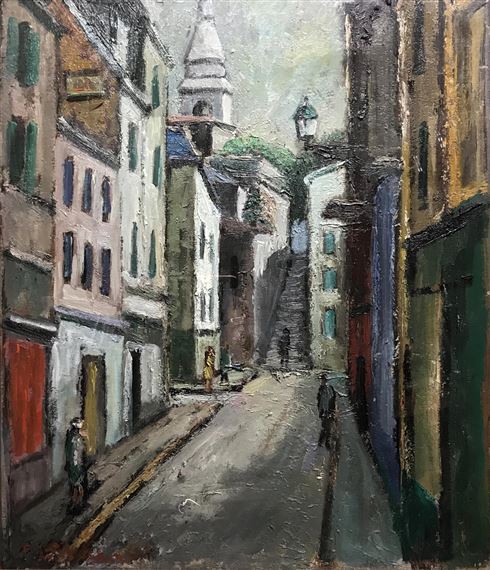 Rue Ravignan (Montmartre) by Fernand Laval
