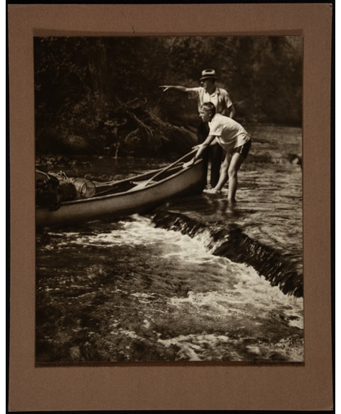 Artwork by John R. Hogan, Choosing a Channel and Trout Pool, Made of Gelatin silver