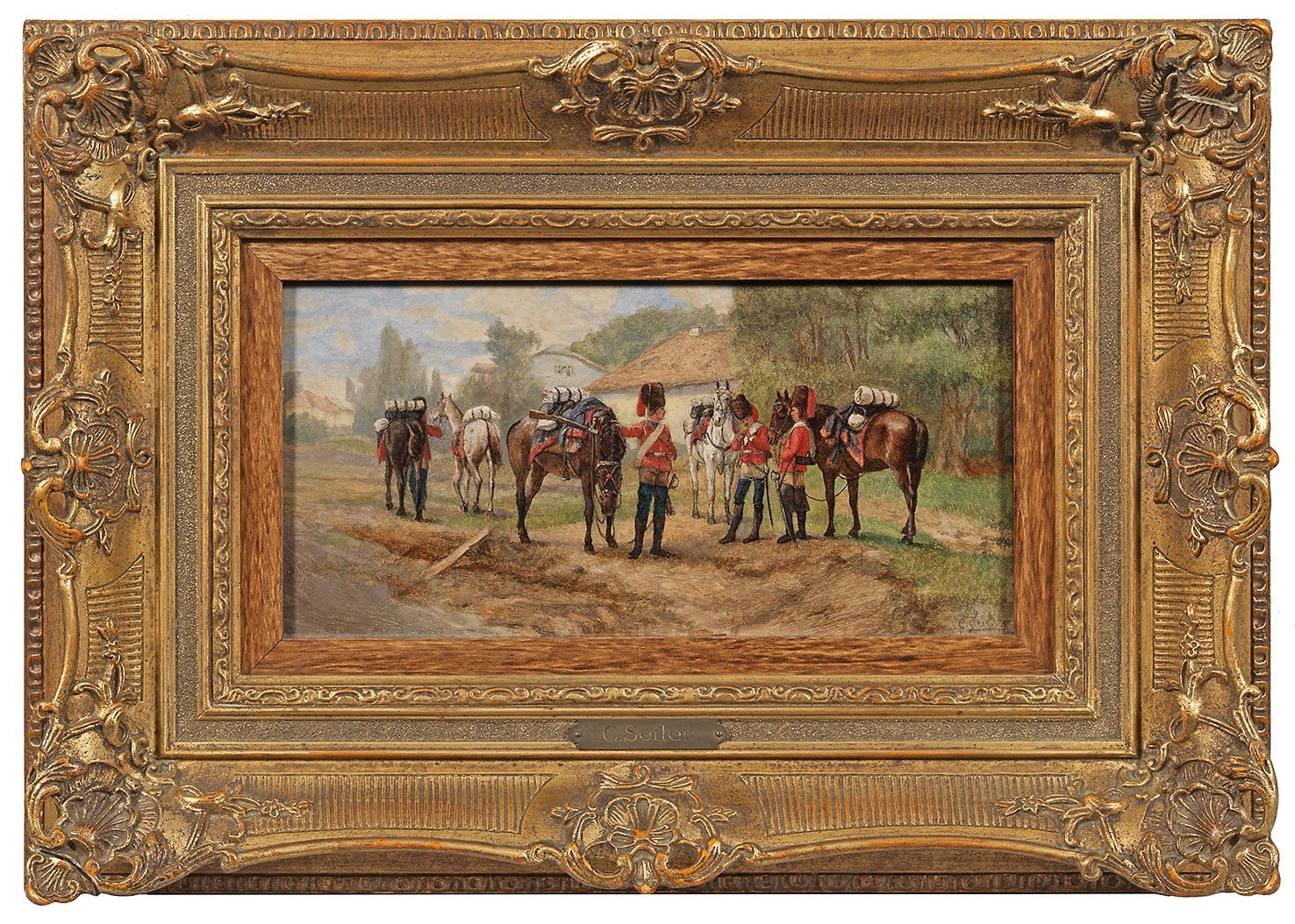 Carl Wilhelm Anton Seiler | Husaren bei der Rast | MutualArt