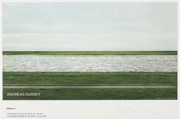 Rhine III (poster) by Andreas Gursky
