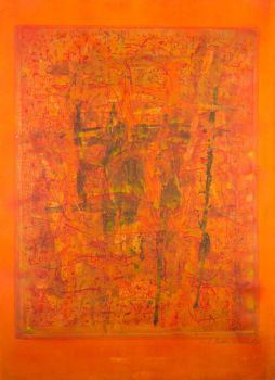 Three works; Abstrakte Komposition x2 ; Lust zum Atmen im Grünen