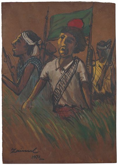 Untitled (Civil War) by Zainul Abedin, 1971, Executed in 1971