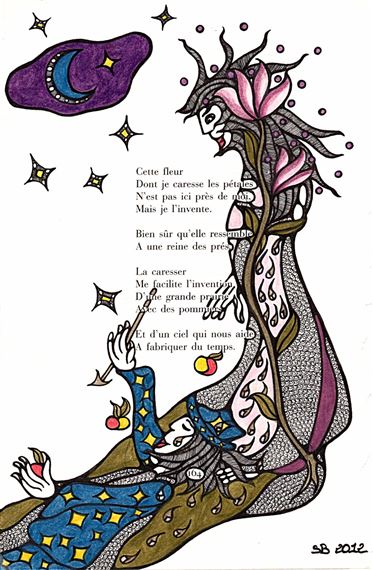 Cette fleur dont je caresse les pétales by Stéphanie Buttay