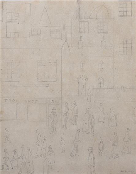 Laurence Stephen Lowry | The Rent Collector (1922) | MutualArt