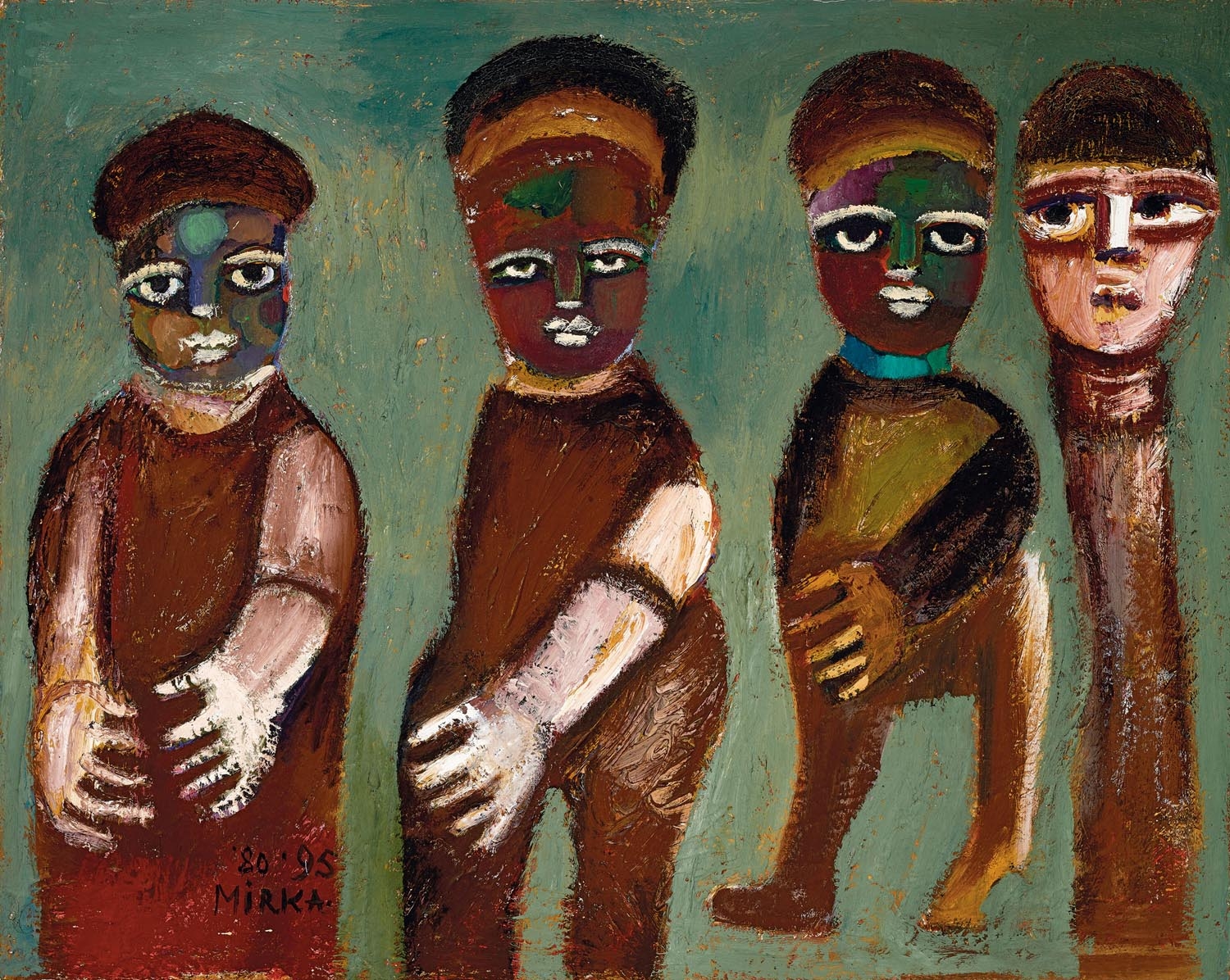Four Figures by Mirka Mora, 1980-1995