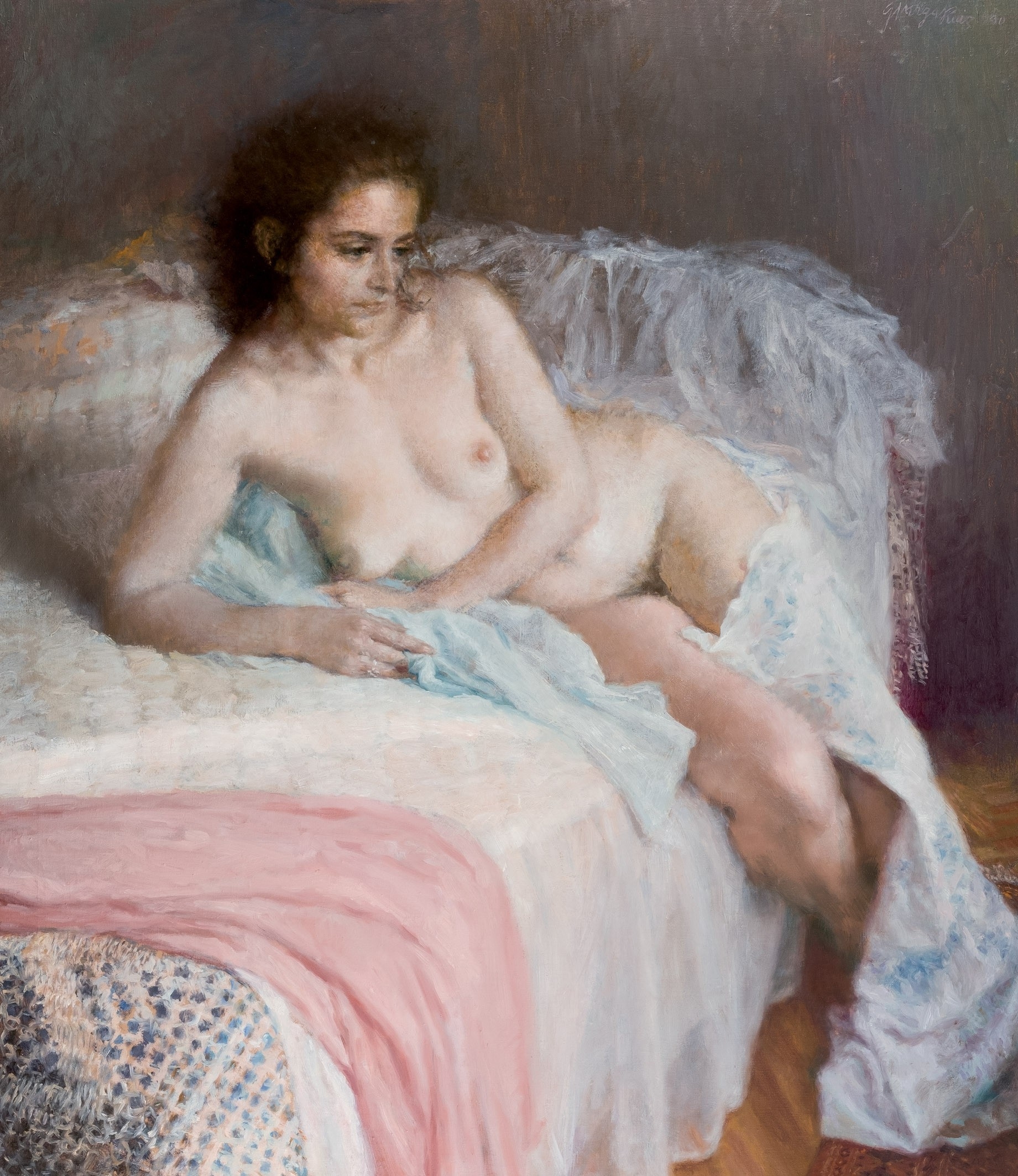 Artwork by Guillermo Vargas Ruiz, Desnudo femenino, Made of Oil on canvas