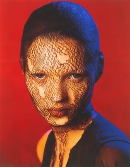 Kate Moss in Torn Veil, Marrakech (color) by Albert Watson, 1993